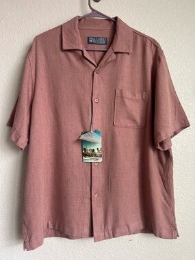 Free Planet Men’s Short-Sleeve Button-Up Shirt in misty Rose